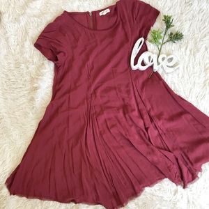 ◦  SILENCE + NOISE ◦ A-line billowy red dress